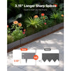 VEVOR Steel Landscape Edging, 5 Packs 39 x 5 in Rust-Resistant Metal Landscape Edging, Bendable Garden Edging Border, Heavy Duty Lawn Edging, Easy-to-Install, Flower Bed Yard Pathway Divider Dark Gray