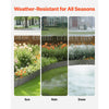 VEVOR Steel Landscape Edging, 5 Packs 39 x 5 in Rust-Resistant Metal Landscape Edging, Bendable Garden Edging Border, Heavy Duty Lawn Edging, Easy-to-Install, Flower Bed Yard Pathway Divider Dark Gray
