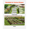 VEVOR Steel Landscape Edging, 5 Packs 39 x 5 in Rust-Resistant Metal Landscape Edging, Bendable Garden Edging Border, Heavy Duty Lawn Edging, Easy-to-Install, Flower Bed Yard Pathway Divider Dark Gray