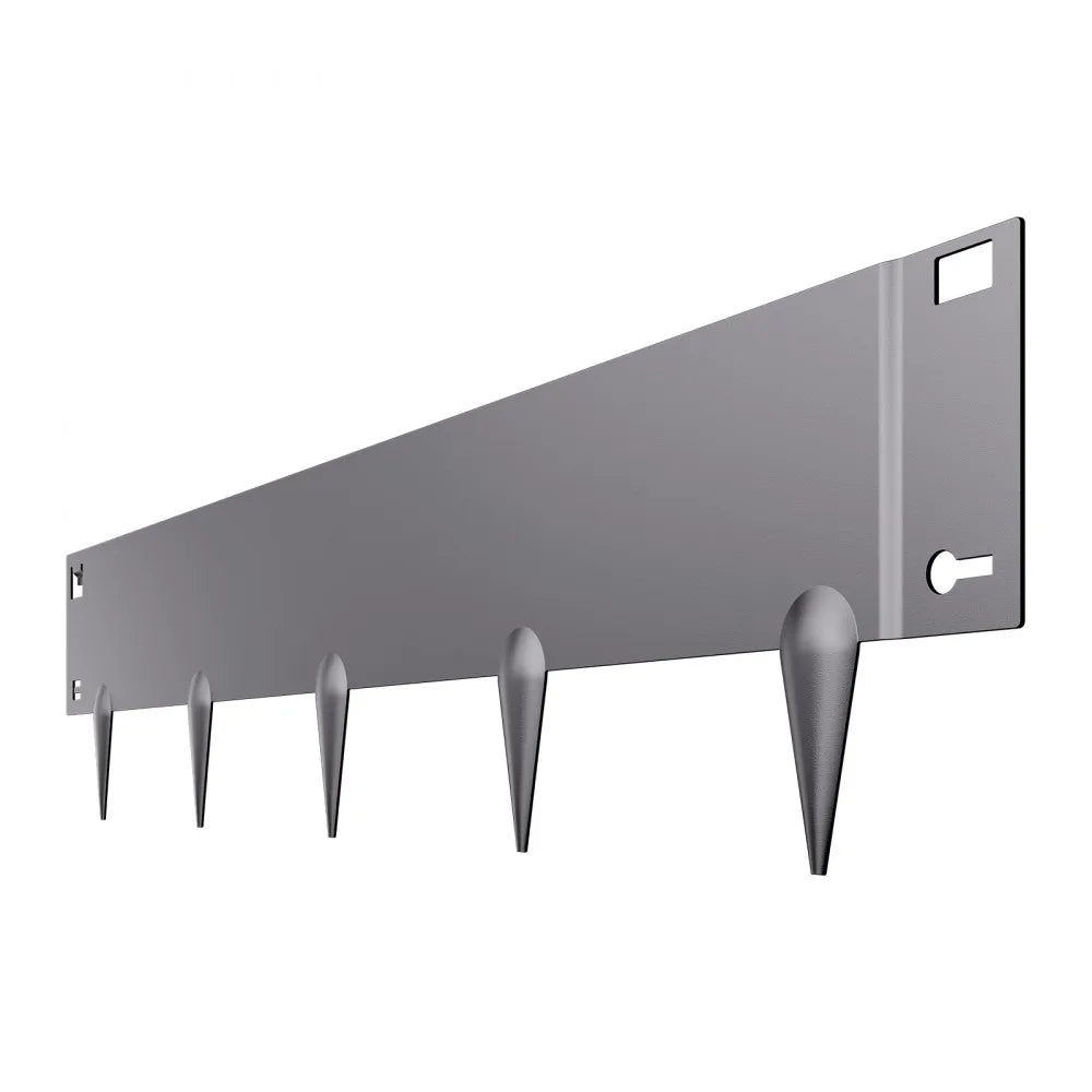 VEVOR Steel Landscape Edging, 5 Packs 39 x 5 in Rust-Resistant Metal Landscape Edging, Bendable Garden Edging Border, Heavy Duty Lawn Edging, Easy-to-Install, Flower Bed Yard Pathway Divider Dark Gray