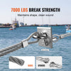 VEVOR Wire Rope, 1/4" 250 ft Zinc Galvanized Carbon Steel Cable with Gloves, 7000 lbs Breaking Strength, 7 x 19 Strands Construction Marine Aircraft Grade for Handrail Stair Decking Fence Outdoors