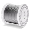VEVOR Wire Rope, 1/4" 250 ft Zinc Galvanized Carbon Steel Cable with Gloves, 7000 lbs Breaking Strength, 7 x 19 Strands Construction Marine Aircraft Grade for Handrail Stair Decking Fence Outdoors