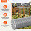 VEVOR Hardware Cloth 1/2 inch 48 inch x 50 ft 19 Gauge Chicken Wire Fence, Hot-Dip Galvanized After Welding Metal Wire Mesh Roll, Garden Plant Welded Fencing Roll Supports Poultry Netting Cage Fence