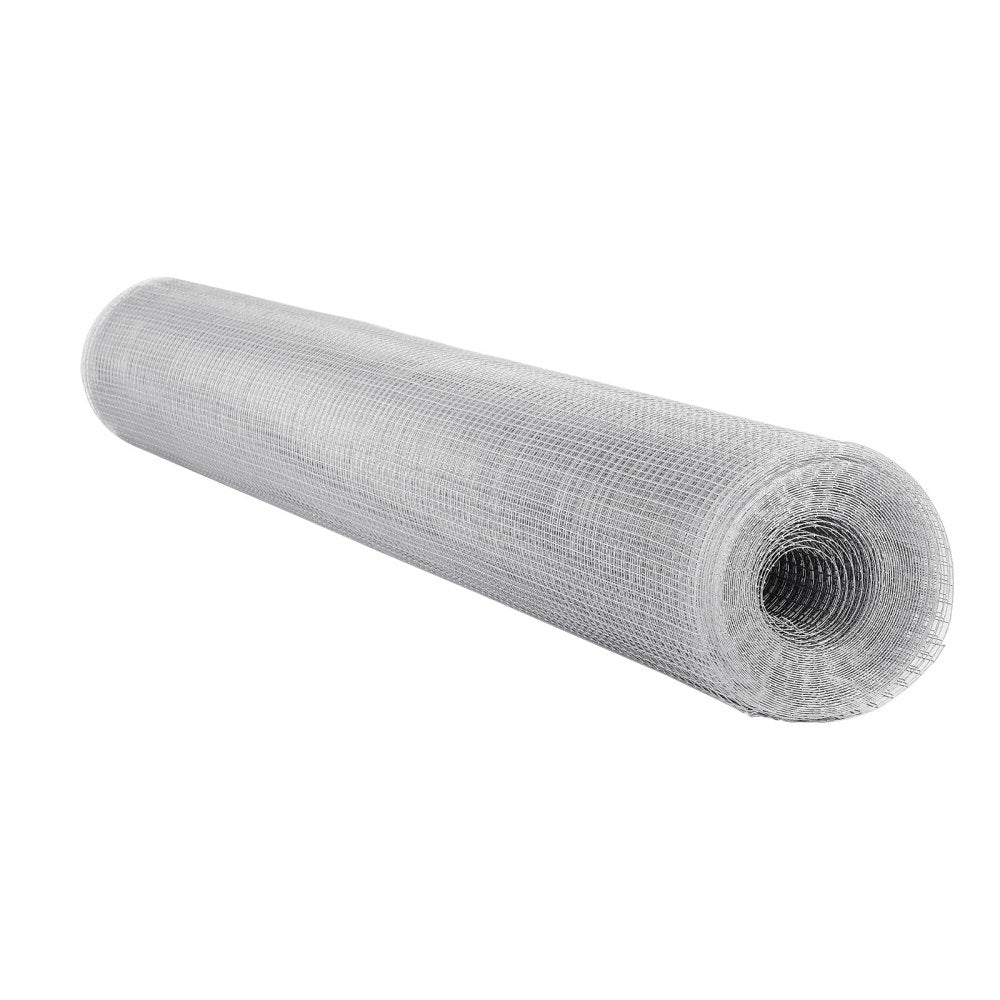 VEVOR Hardware Cloth, 1/2 inch 60 inch x 50 ft 19 Gauge Chicken Wire Fence, Hot-Dip Galvanized After Welding Metal Wire Mesh Roll, Garden Plant Welded Fencing Roll Supports Poultry Netting Cage Fence