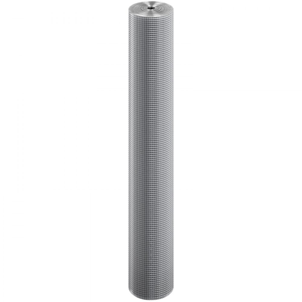 VEVOR Hardware Cloth 1/4 inch 36 inch x 50 ft 23 Gauge Chicken Wire Fence, Hot-Dip Galvanized After Welding Metal Wire Mesh Roll, Garden Plant Welded Fencing Roll Supports Poultry Netting Cage Fence