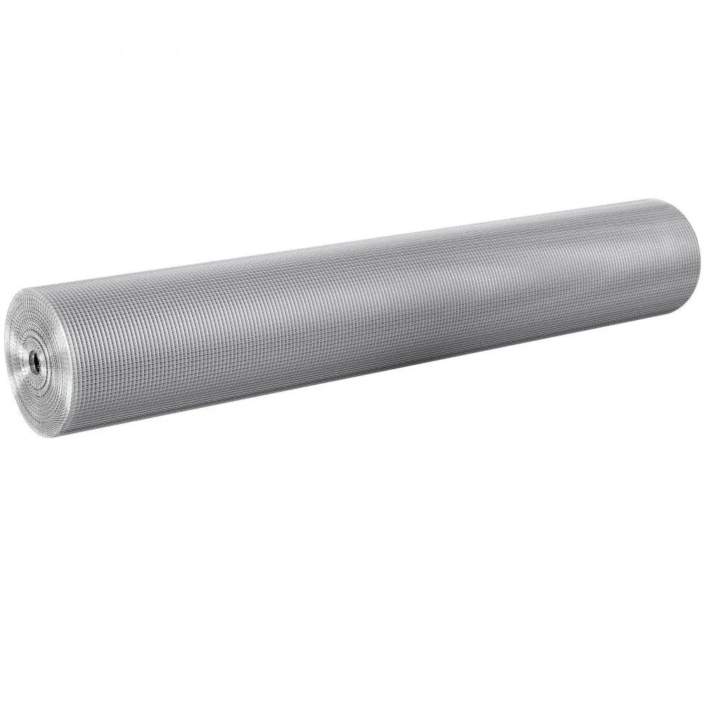 VEVOR Hardware Cloth 1/4 inch 48 inch x 100 ft 23 Gauge Chicken Wire Fence, Hot-Dip Galvanized After Welding Metal Wire Mesh Roll, Garden Plant Welded Fencing Roll Supports Poultry Netting Cage Fence