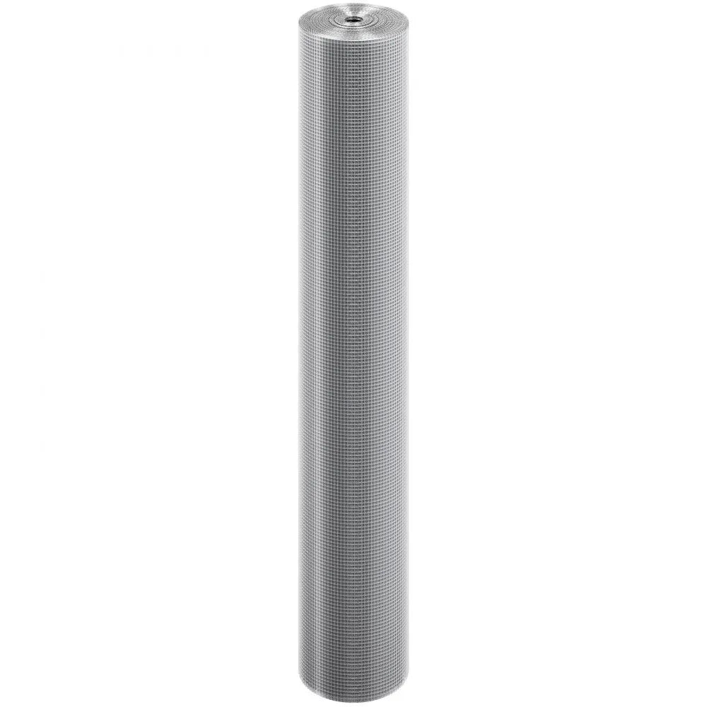 VEVOR Hardware Cloth, 1/4 inch 48in x 100 ft 23 Gauge, Hot Dipped Galvanized Wire Mesh Roll, Chicken Wire Fencing, Wire Mesh for Rabbit Cages, Garden, Small Rodents
