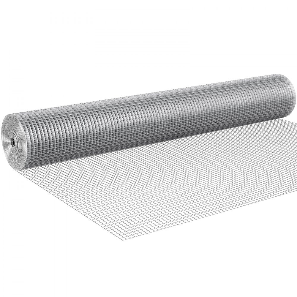 VEVOR Hardware Cloth, 1/2 inch 48in x 50 ft 19 Gauge, Hot Dipped Galvanized Wire Mesh Roll, Chicken Wire Fencing, Wire Mesh for Rabbit Cages, Garden, Small Rodents