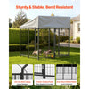 VEVOR Outdoor Dog Kennel, 3.67 x 3.78 x 4.1 ft Large Dog Kennel with Secure Lock, Outside Dogs Enclosures with UV-Resistant & Waterproof Roof Cover, Heavy Duty Pet Crate Cage Run for Large Dogs
