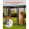 VEVOR Outdoor Dog Kennel, 7.87 x 3.94 x 5.4 ft Large Dog Kennel with Secure Lock, Outside Dogs Enclosures with UV-Resistant & Waterproof Roof Cover, Heavy Duty Pet Crate Cage Run for Large Dogs