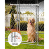 VEVOR Outdoor Dog Kennel, 6.56 x 6.56 x 5.25 ft Large Dog Kennel with Secure Lock, Outside Dogs Enclosures with UV-Resistant & Waterproof Roof Cover, Heavy Duty Pet Crate Cage Run for Large Dogs