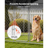 VEVOR Outdoor Dog Kennel, 7.55 x 7.55 x 7.05 ft Large Dog Kennel with Secure Lock, Outside Dogs Enclosures with UV-Resistant & Waterproof Roof Cover, Heavy Duty Pet Crate Cage Run for Large Dogs