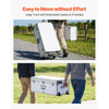 VEVOR Metal Storage Trunk, Set of 2, Wooden Suitcase Storage Boxes with Padlocks, Large Trunk Includes Casters and 3 Metal Handles, Decorative Store Chest with Lids for Travel, Apartment, Dorm, White