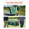 VEVOR Metal Storage Trunk, Set of 2, Wooden Suitcase Storage Boxes with Padlocks, Large Trunk Includes Casters and 3 Metal Handles, Decorative Store Chest with Lids for Travel, Apartment, Dorm, Green