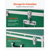 VEVOR Metal Storage Trunk, Set of 2, Wooden Suitcase Storage Boxes with Padlocks, Large Trunk Includes Casters and 3 Metal Handles, Decorative Store Chest with Lids for Travel, Apartment, Dorm, Green