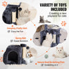 VEVOR Cat Tree for Indoor Cats, 31.4" Cat Tower with Cat Condo, Sisal Scratching Post, Hammock, Top Perch, Jumping Platform, Cat House with Hang Ball, Cat Furniture Activity Center, Dark Grey