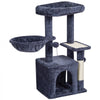 VEVOR Cat Tree for Indoor Cats, 31.4" Cat Tower with Cat Condo, Sisal Scratching Post, Hammock, Top Perch, Jumping Platform, Cat House with Hang Ball, Cat Furniture Activity Center, Dark Grey