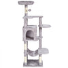 VEVOR Cat Tree for Indoor Cats, 60.6" Cat Tower with Cat Condo, Sisal Scratching Post, Hammock, Top Perch, Jumping Platforms, Large Cat Furniture Activity Center with Hang Ball, Light Grey