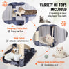 VEVOR Cat Tree for Indoor Cats, 72" Cat Tower with 2 Cat Condos, Sisal Scratching Post, Hammock, Top Perch, Jumping Platforms, Large Cat Furniture Activity Center with Hang Ball, Dark Grey