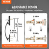 VEVOR Double Door Handle Set, Matte Black Arched Door Lever, Double Front Door Handle Set with Reversible Handle Lever, Heavy Duty Double Door Lock Set with Dummy, for Office Door or Front Door