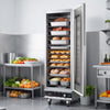 VEVOR Electric Hot Box Food Warmer, 16-Tier Commercial Warming Cabinet with Water Tray, Glass Door and Adjustable Shelves, Stainless Steel Food Warmer Cabinet, for Restaurant, Kitchen, Pizza, Chicken