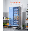 VEVOR Electric Hot Box Food Warmer, 16-Tier Commercial Warming Cabinet with Water Tray, Single-Door and Adjustable Shelves, Stainless Steel Food Warmer Cabinet, for Restaurant, Kitchen, Pizza, Chicken
