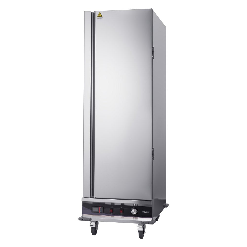 VEVOR Electric Hot Box Food Warmer, 16-Tier Commercial Warming Cabinet with Water Tray, Single-Door and Adjustable Shelves, Stainless Steel Food Warmer Cabinet, for Restaurant, Kitchen, Pizza, Chicken