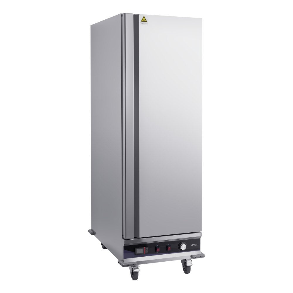 VEVOR Electric Hot Box Food Warmer, 16-Tier Commercial Warming Cabinet with Water Tray, Single-Door and Adjustable Shelves, Stainless Steel Food Warmer Cabinet, for Restaurant, Kitchen, Pizza, Chicken