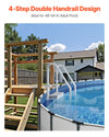 VEVOR Swimming Pool Ladder, 4-Step Double Handrails Stairs, Grey - image 2