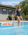 VEVOR Swimming Pool Ladder, 4-Step Double Handrails Stairs, Grey - image 3