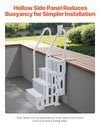 VEVOR Swimming Pool Ladder, 4-Step Double Handrails Stairs, Grey - image 4