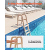 VEVOR Swimming Pool Ladder, Inclined 5-Step Double Handrails Stair, Non-slip Wide Step, 300 lbs Load Capacity, for 48-54 in Inground & Above-ground Pools, Any Deck Surface, Indoor & Outdoor, Taupe