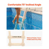 VEVOR Swimming Pool Ladder, Inclined 5-Step Double Handrails Stair, Non-slip Wide Step, 300 lbs Load Capacity, for 48-54 in Inground & Above-ground Pools, Any Deck Surface, Indoor & Outdoor, Taupe