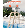 VEVOR Swimming Pool Ladder, Inclined 5-Step Double Handrails Stair, Non-slip Wide Step, 300 lbs Load Capacity, for 48-54 in Inground & Above-ground Pools, Any Deck Surface, Indoor & Outdoor, Taupe