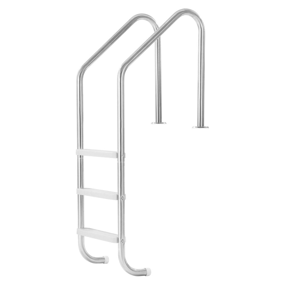 VEVOR Swimming Pool Ladder, 3-Step Double Handrails Stairs with Non-slip Heavy Duty Steps, Stainless Steel Load Capacity 265 lbs, for 48-54 In Inground Pools of Any Decking Surface Indoor & Outdoor