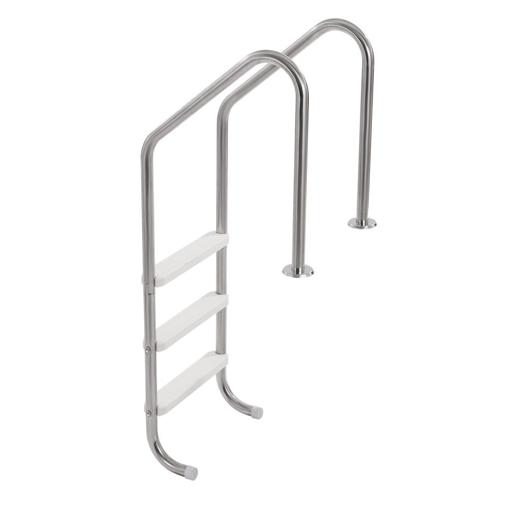 VEVOR Swimming Pool Ladder, 3-Step Double Handrails Stairs with Non-slip Heavy Duty Steps, Stainless Steel Load Capacity 265 lbs, for 48-54 In Inground Pools of Any Decking Surface Indoor & Outdoor