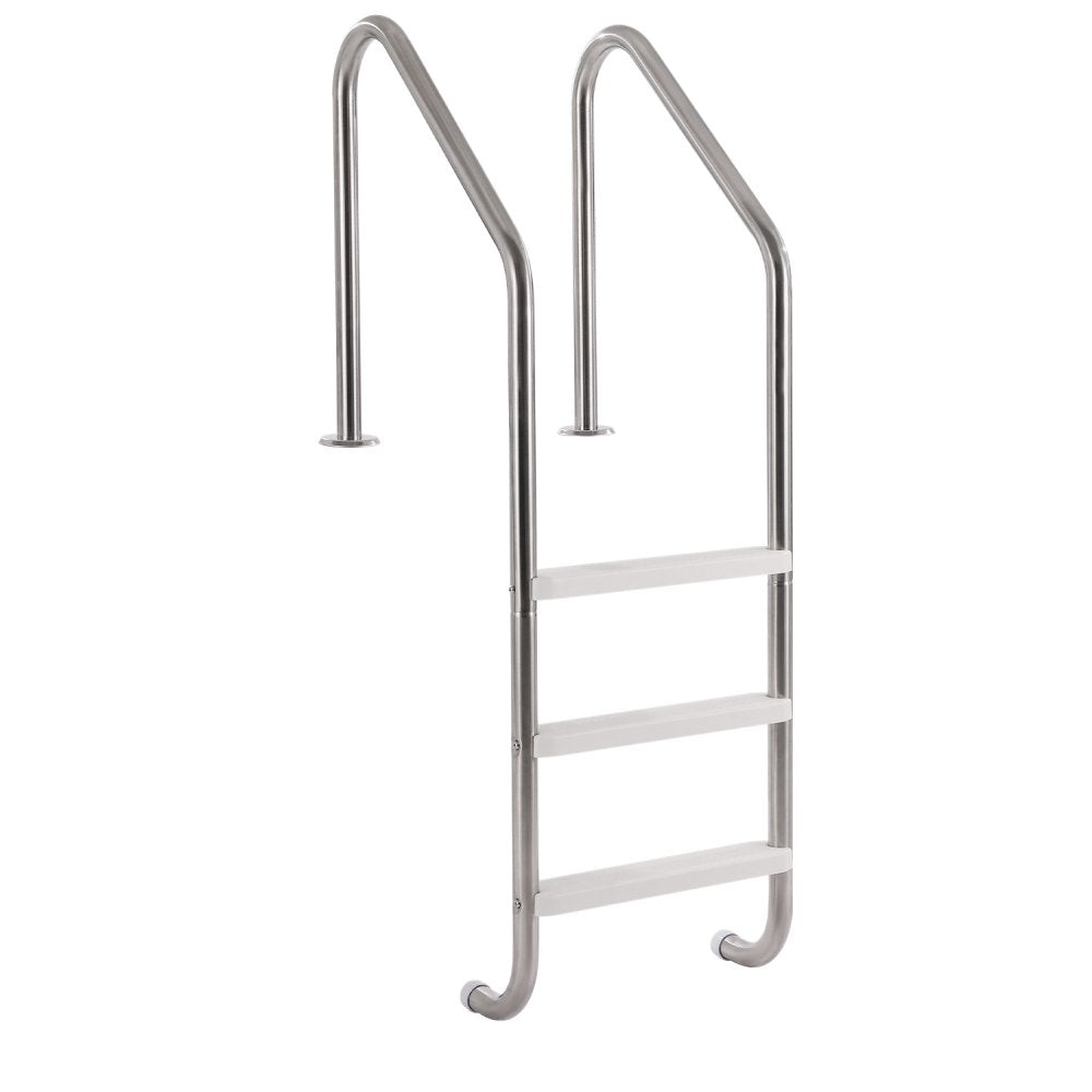 VEVOR Swimming Pool Ladder, 3-Step Double Handrails Stairs with Non-slip Heavy Duty Steps, Stainless Steel Load Capacity 265 lbs, for 48-54 In Inground Pools of Any Decking Surface Indoor & Outdoor