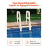 VEVOR Swimming Pool Ladder, 75°Inclined 5-Step Double Handrails Stair, Non-slip Heavy Duty Steps, Load Capacity 300 lb, for 48-54 In Inground & Above-ground Pools of Any Deck Surface Indoor & Outdoor