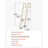 VEVOR Swimming Pool Ladder, 75°Inclined 5-Step Double Handrails Stair, Non-slip Heavy Duty Steps, Load Capacity 300 lb, for 48-54 In Inground & Above-ground Pools of Any Deck Surface Indoor & Outdoor