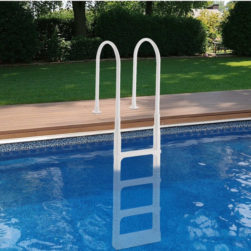 VEVOR Swimming Pool Ladder, 4-Step Double Handrails Stair, Non-slip Thickened Heavy Duty Steps, Load Capacity 300 lb, for 48-54 In Inground & Above-ground Pools of Any Deck Surface Indoor & Outdoor