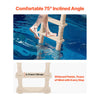VEVOR Swimming Pool Ladder, Inclined 5-Step Double Handrails Stair, Non-slip Heavy Duty Step, Load Capacity 300 lb, for 48-54" Inground & Above-ground Pools of Any Deck Surface Indoor & Outdoor, Taupe