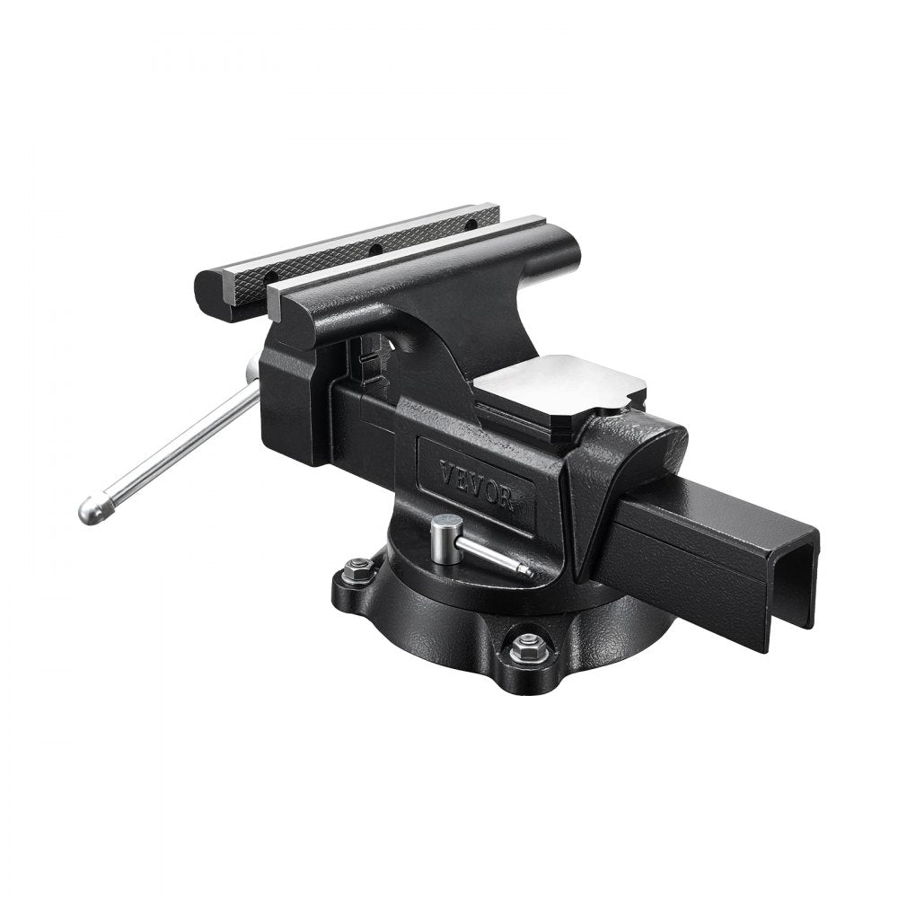 VEVOR Heavy Duty Bench Vise, 10" Jaw Width, Multi-Purpose Ductile Iron Bench Vise with Anvil and 360-Degree Locking Swivel Base, 4.3" Throat Depth, 10" Max Jaw Opening, for Drilling, Pipe Cutting