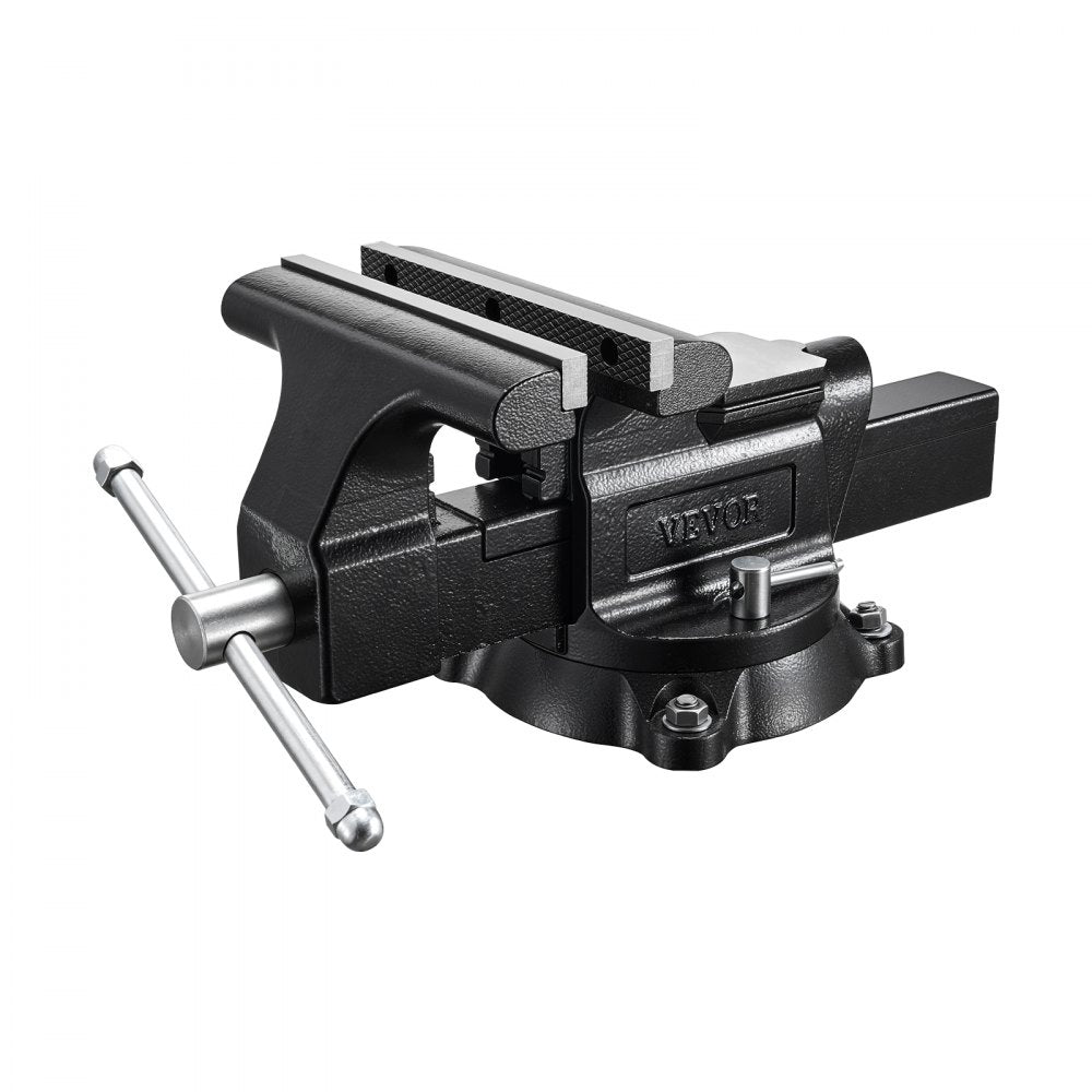 VEVOR Heavy Duty Bench Vise, 10" Jaw Width, Multi-Purpose Ductile Iron Bench Vise with Anvil and 360-Degree Locking Swivel Base, 4.3" Throat Depth, 10" Max Jaw Opening, for Drilling, Pipe Cutting