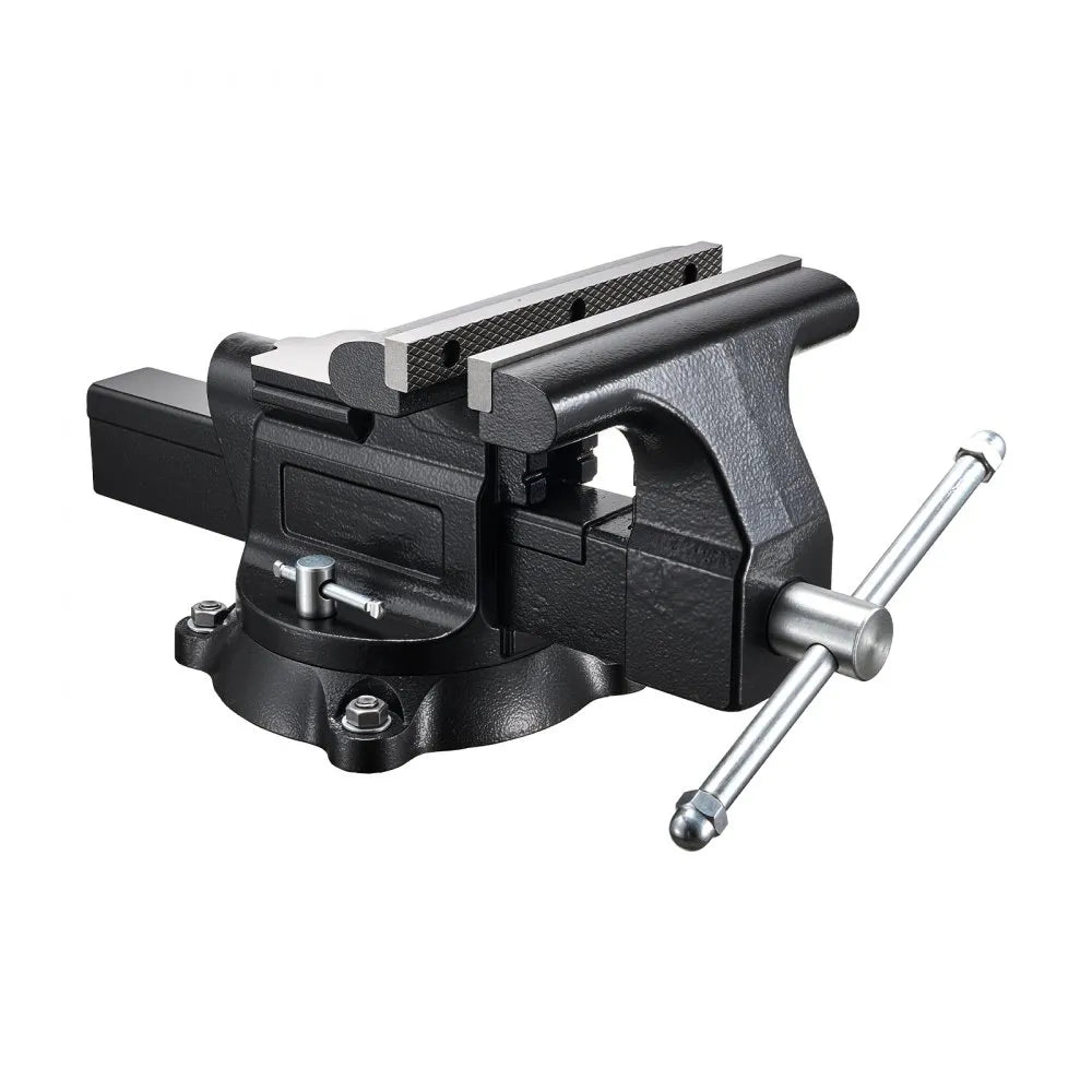 VEVOR Heavy Duty Bench Vise, 10" Jaw Width, Multi-Purpose Ductile Iron Bench Vise with Anvil and 360-Degree Locking Swivel Base, 4.3" Throat Depth, 10" Max Jaw Opening, for Drilling, Pipe Cutting