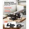 VEVOR Heavy Duty Bench Vise, 4" Jaw Width, Multi-Purpose Ductile Iron Bench Vise with Anvil and 360-Degree Locking Swivel Base, 2.24" Throat Depth, 4.7" Max Jaw Opening, for Drilling, Pipe Cutting