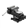VEVOR Heavy Duty Bench Vise, 4" Jaw Width, Multi-Purpose Ductile Iron Bench Vise with Anvil and 360-Degree Locking Swivel Base, 2.24" Throat Depth, 4.7" Max Jaw Opening, for Drilling, Pipe Cutting