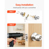 VEVOR Keyed Entry Door Knob, Satin Nickel Door Knob with Round Ball, Keyed Exterior & Thumb Turn Lock Interior, All Metal Doorknobs Hardware with Lock and Keys, Modern Design for Bedroom & Bathroom
