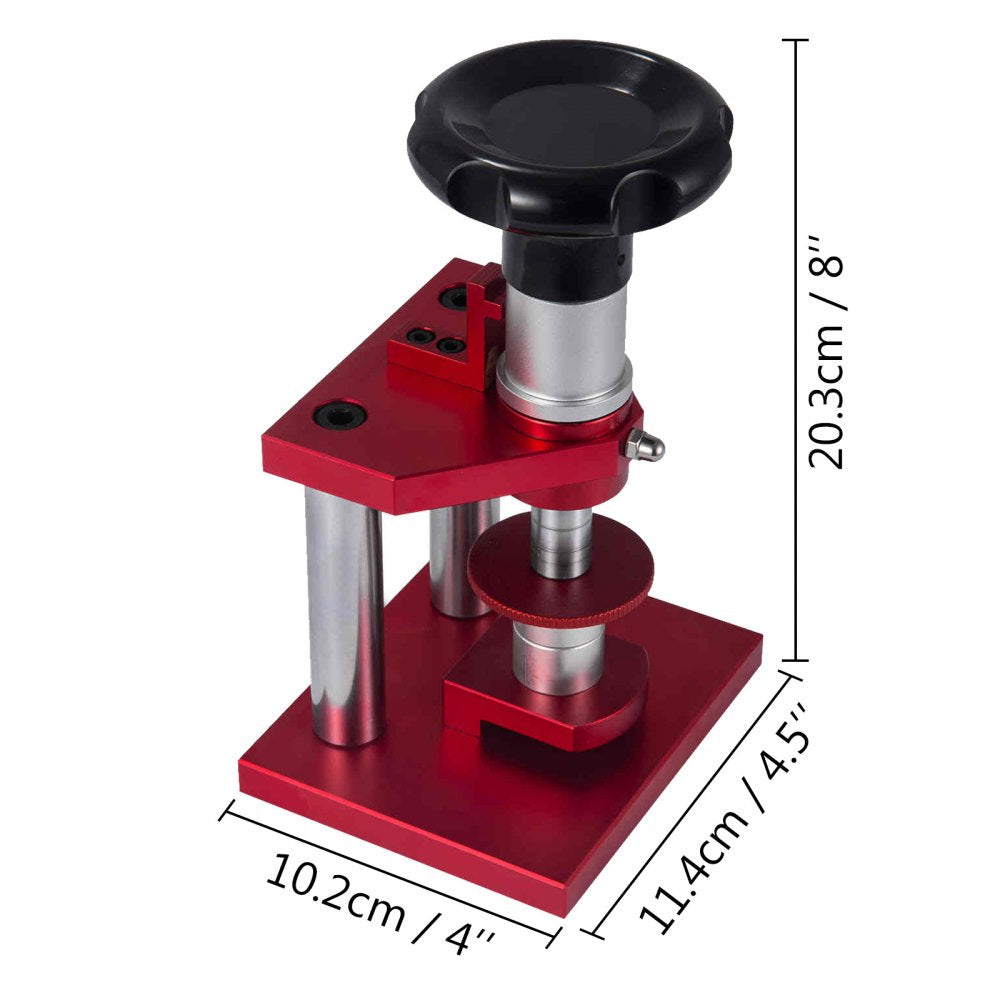 VEVOR Watch Repair Tools Watch Press with 20Dies Watch Case Closer For Close Snap Off Watch Back Cover Capper Back Closing Machine Bench Tool Crystal Bezel Press Case Watchmaker Watch Repair Tool