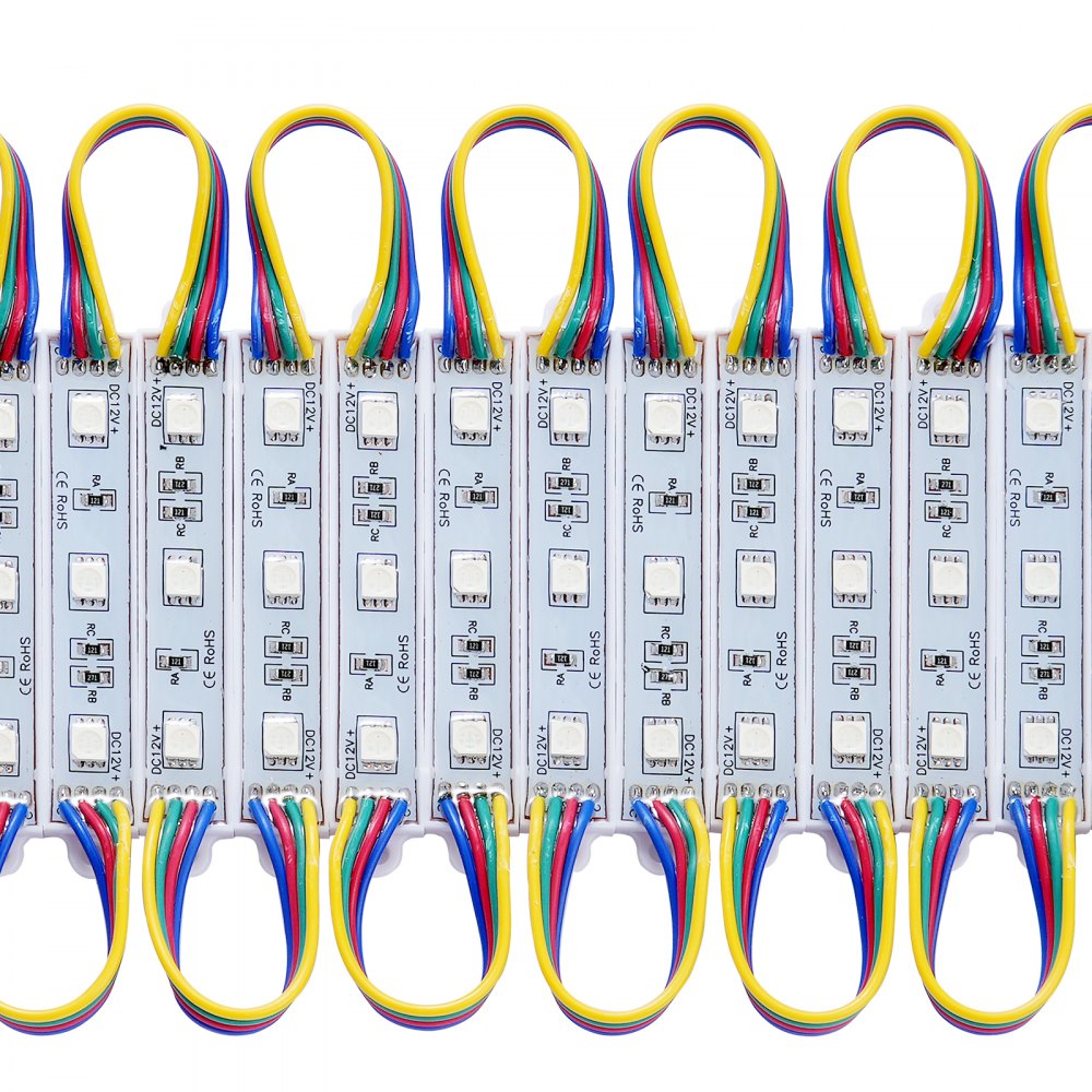 VEVOR 400PCS LED Storefront Lights, 207 ft, LED Module Lights, 5050 SMD 3-LED RGB Color Changing Window Lights with Remote Control for Business Store Window Advertising Letter Signs, IP68 Waterproof