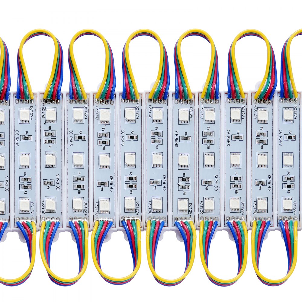 VEVOR 80PCS LED Storefront Lights, 41 ft, LED Module Lights, 5050 SMD 3-LED RGB Color Changing Window Lights with Remote Control for Business Store Window Advertising Letter Signs, IP68 Waterproof